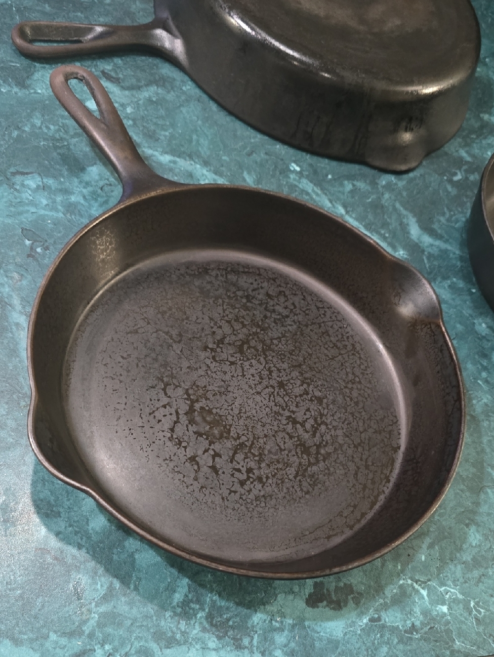 Antique Wagner National #8 Star Makers Mark Cast Iron Skillet. Newly Oiled